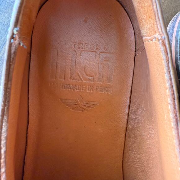 Fortress of Inca Women's Brown Leather Wingtip Oxford Loafer Flats Shoes Size 7 - Picture 9 of 10